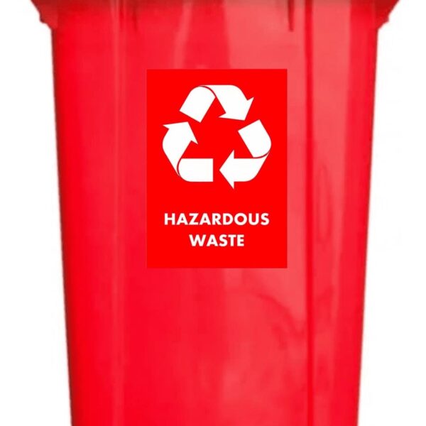 Red 240l Wheelie Bin – Hazardous Waste Disposal Solution