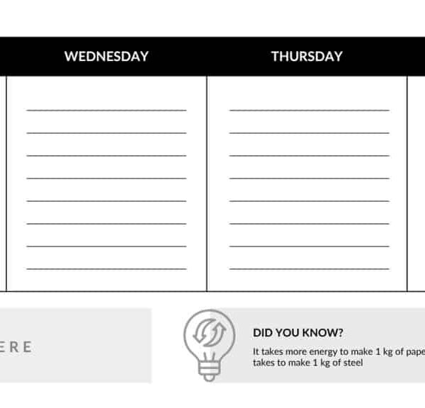 Weekly Keyboard Planner