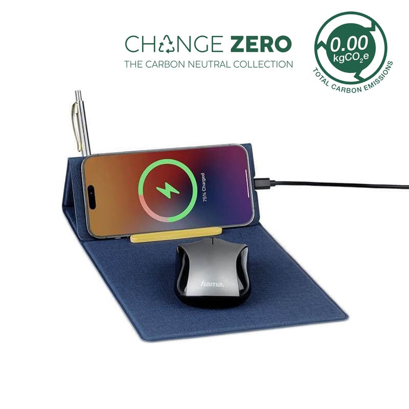 BLACE - CHANGE ZERO Recycled PU 15W Wireless Mousepad & Desk Organizer - Image 11